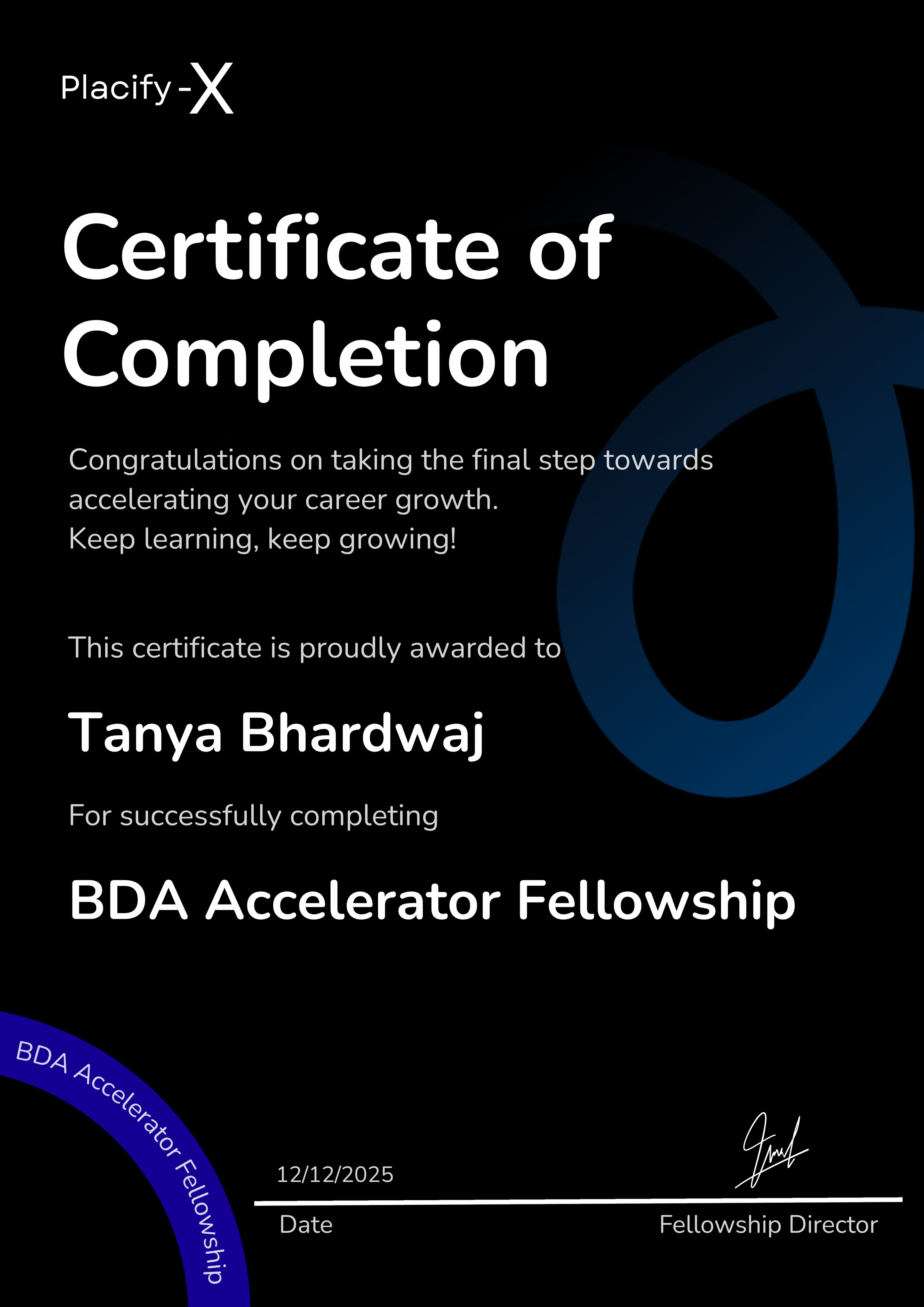 Certificate of Completion